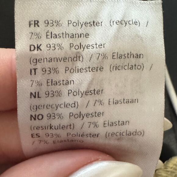 Samsoe Uma Trousers In Elmwood Pleated Wide Leg Pull On Style Gold Size Large - Picture 12 of 14